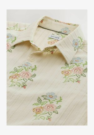 Next REGULAR FIT - PRINT SHORT SLEEVE - Pluus - ecru white/pink floral