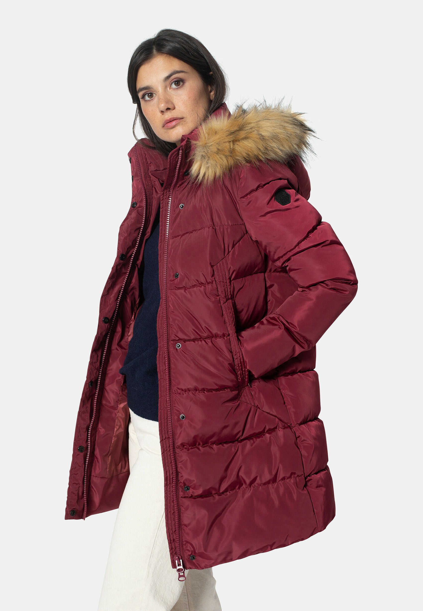 North Wood Abrigo de - burgundy/burdeos Zalando.es