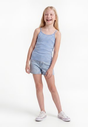 Urban Classics STRIPED - Top - powderblue white