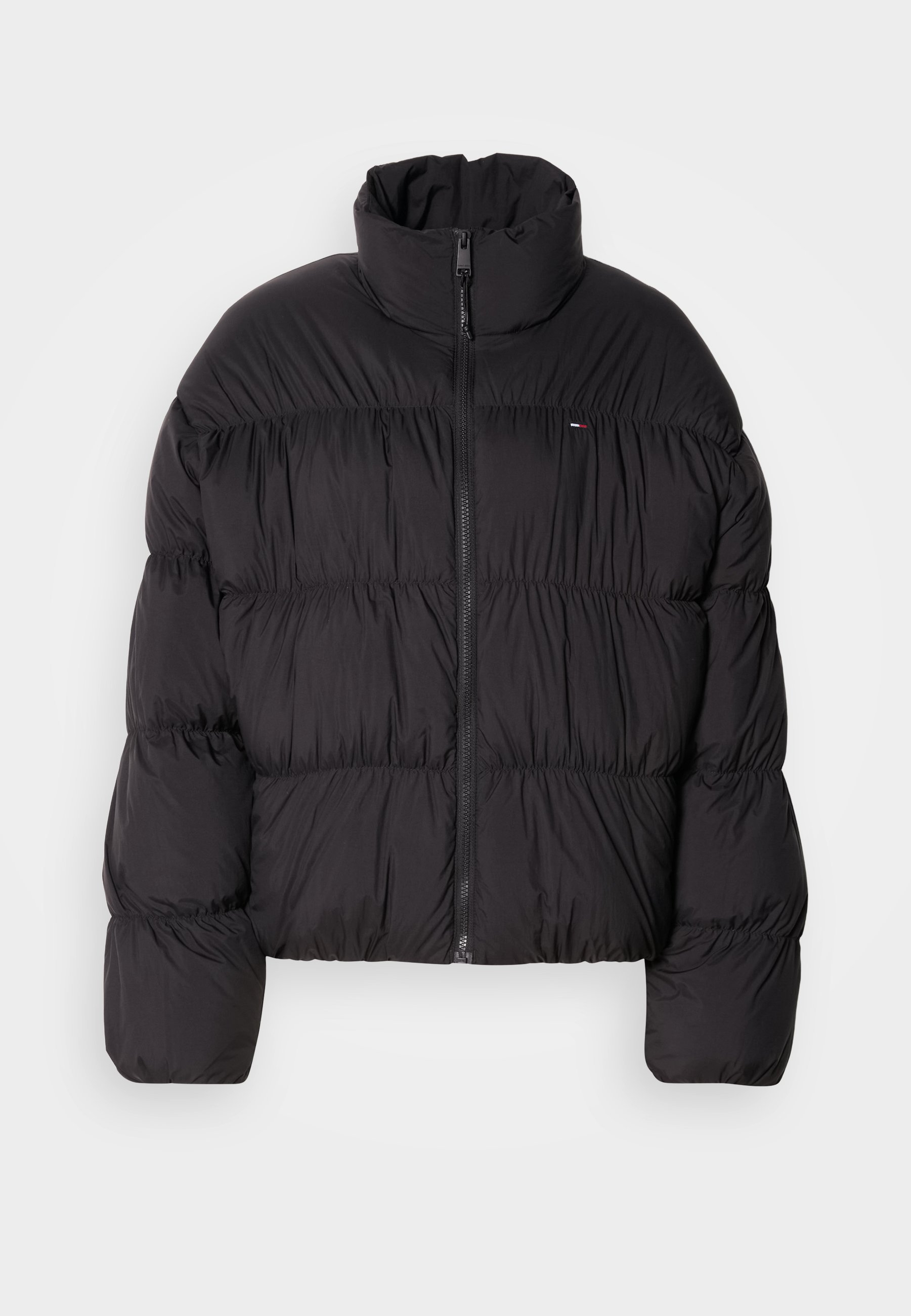 Tommy Jeans RUCHED DOWN PUFFER JACKET - Bunda z prachového peří - black