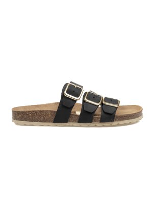 LINA - Sandalias planas - black