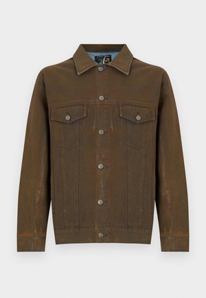MUD WASHED JACKET - Veste en jean - brown