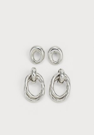 2 PACK - Øredobber - silver-coloured