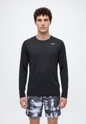 Mizuno, CORE IMPULSE TEE - Блуза с дълги ръкави - black