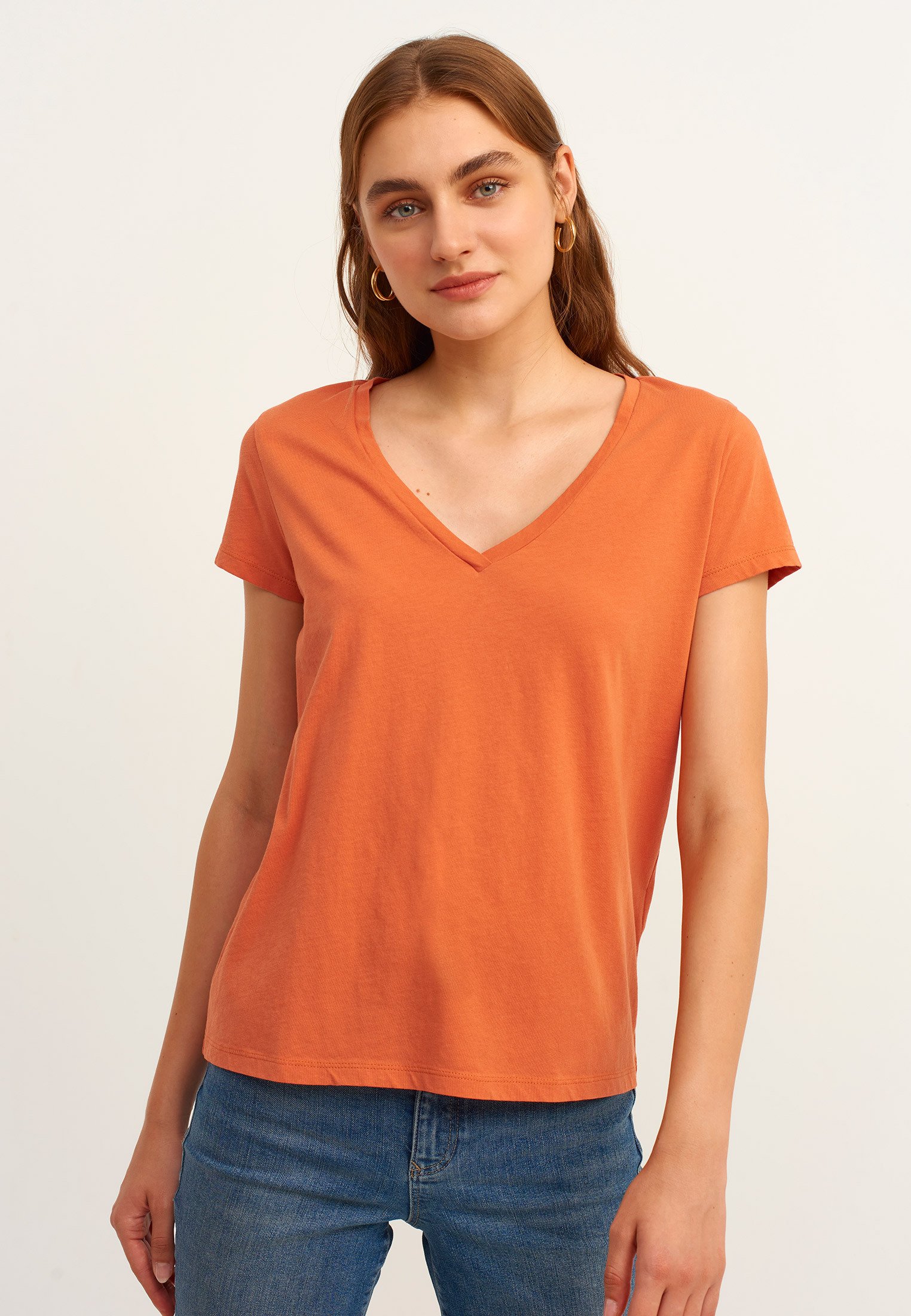 t shirt orange damen