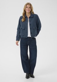 Cream Leichte Jacke - navy herringbone