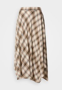 SKIRT LAURA CHECK - Maxikjol - light beige