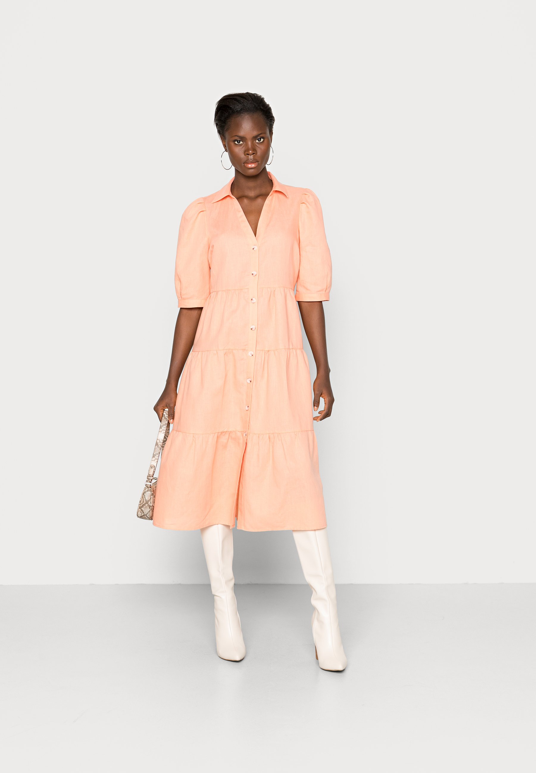 Esqualo DRESS LONG - Blousejurk - papaya/oranje - Zalando.nl