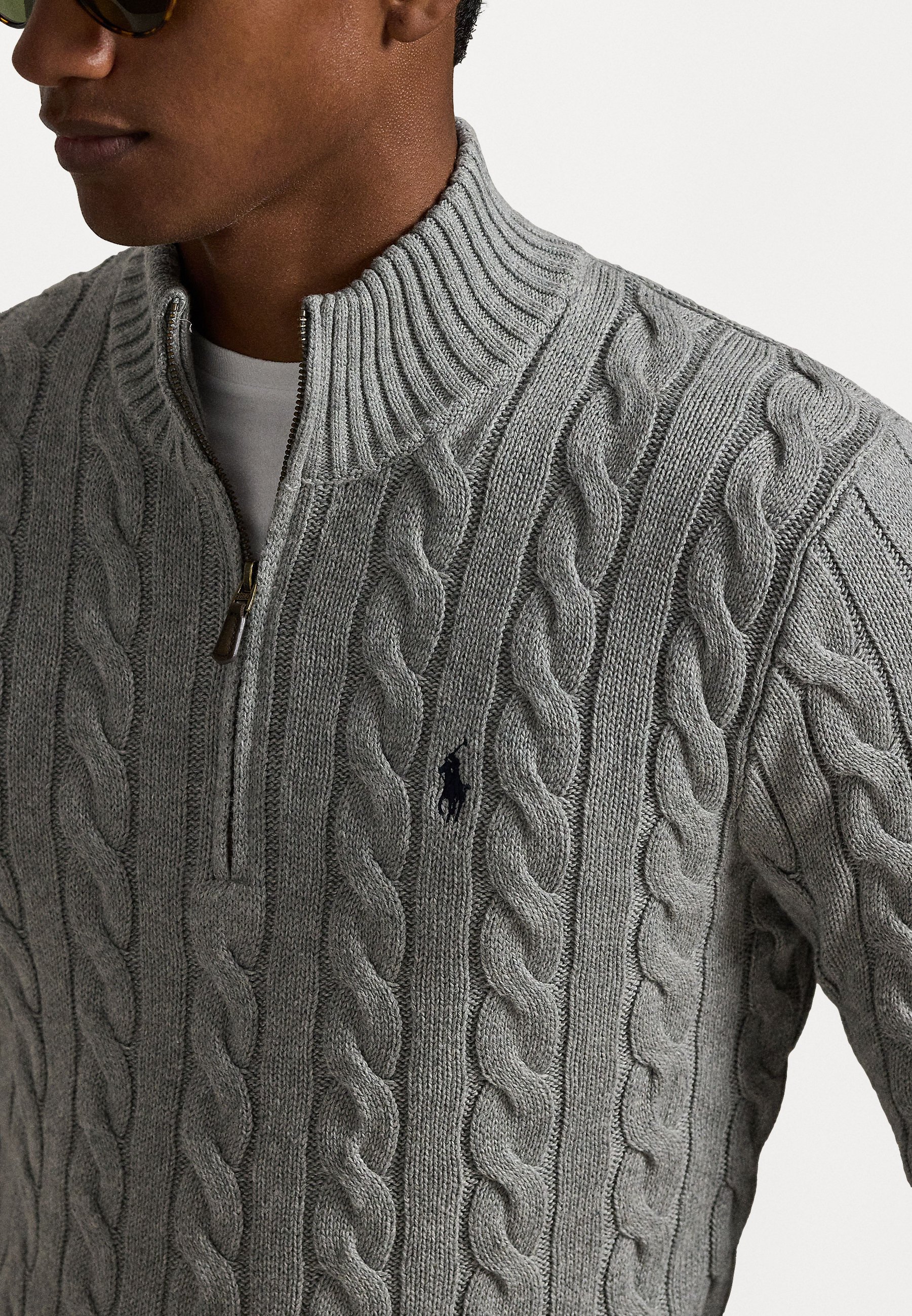 Polo Ralph Lauren CABLE-KNIT COTTON QUARTER-ZIP SWEATER - Jumper