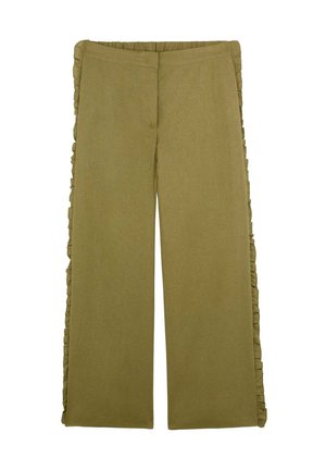 Scalpers RUFFLE PREP - Trousers - khaki