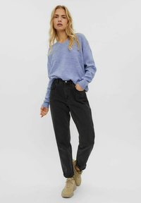 Vero Moda VMCREWLEFILE V-NECK  NOOS - Pulover - purple impression