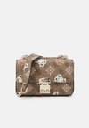 ELIETTE - Across body bag - latte logo multi