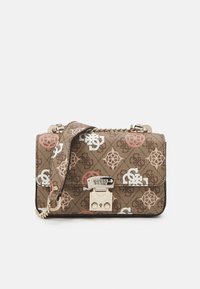Guess ELIETTE - Skuldertasker - latte logo multi