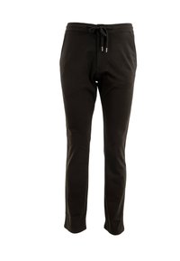 Zwarte joggingbroek van een katoenmix, met een elastische tailleband met verstelbare koord en taps toelopende pijpen.