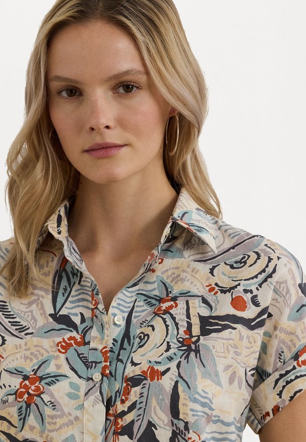 RELAXED FIT PRINT SHORT SLEEVE SHIRT - Button-down blouse3