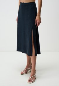 HIGH WAIST MIDI  - Gonna a campana - dark blue
