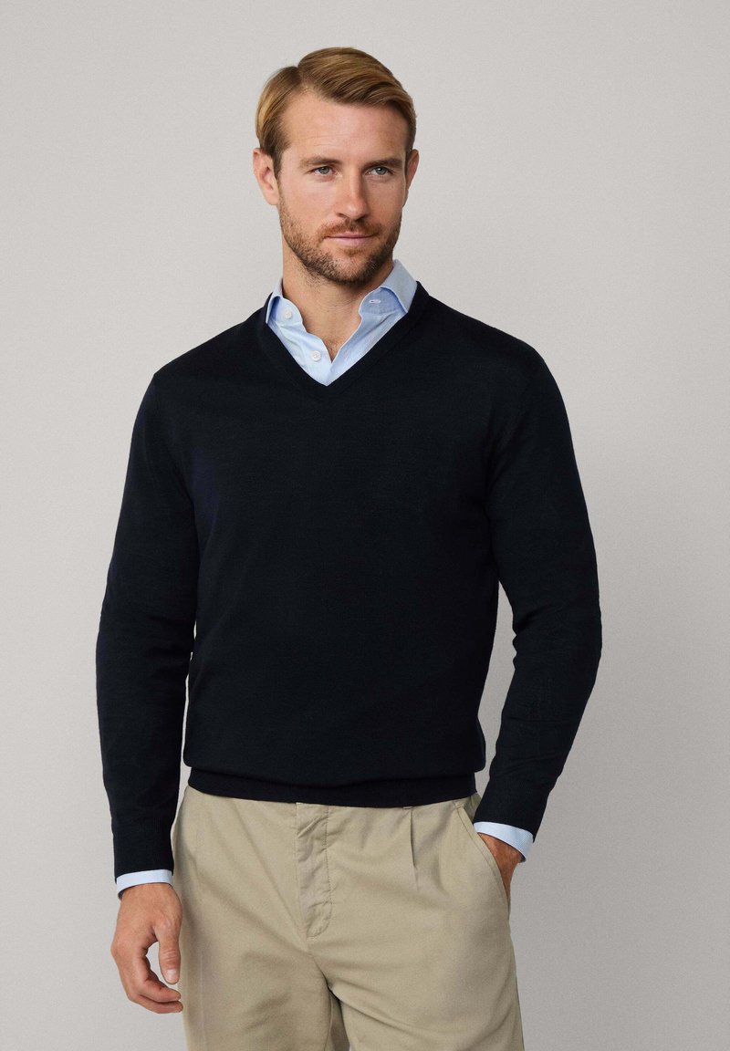 Hackett London Svetr - midnight blue