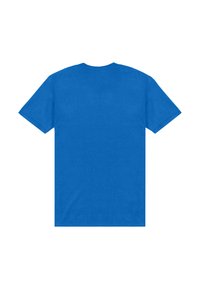 Krátký rukáv T-shirt v jednobarevné modré, vyrobený z bavlny. Obsahuje kulatý výstřih, rovný lem a měkkou strukturu bez grafiky nebo vzorů.