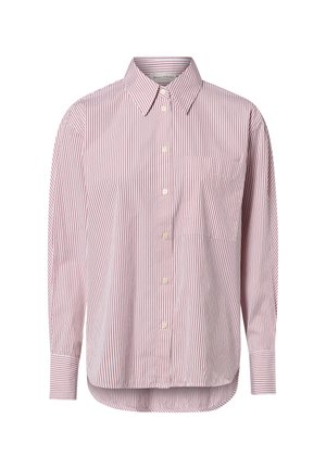 Overhemdblouse - weiß rot