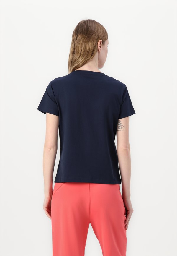 QUENTIN LOGO BIRDS RICAMATO - Print T-shirt - blu abisso3