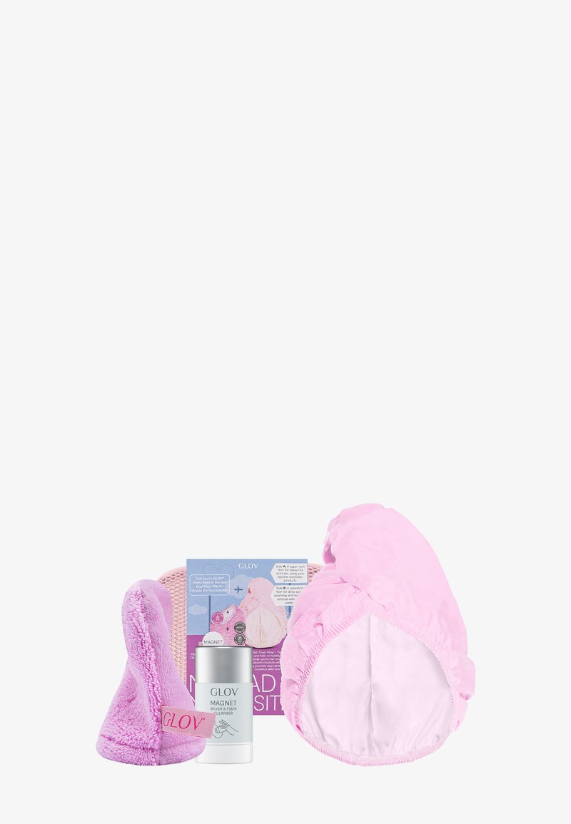 Glov - GLOV® NECESSITIES - SKINCARE TRAVEL SET WITH A FACE MITT, - Bath and Body Set - pink, Forstørre