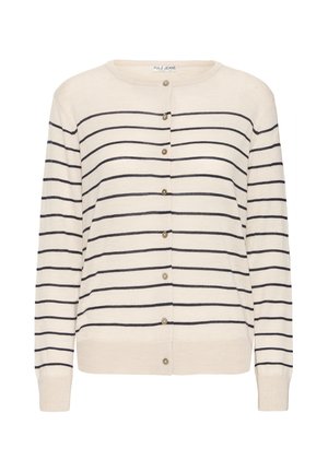 PULZ, PZSADIE - Kardigan - creme/navy stripe