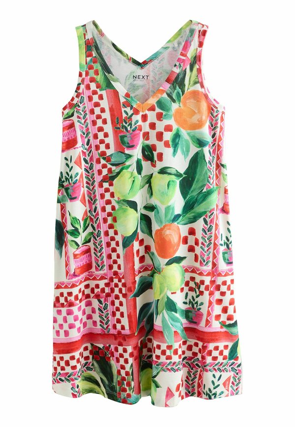 REGULAR FIT  SLEEVELESS V NECK SLOUCH - Jerseykleid - sicilian graphic