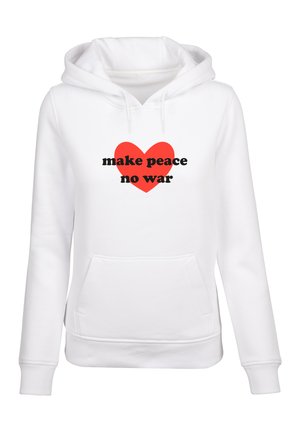 PEACE HEART - Hoodie - white