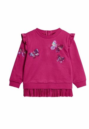 REGULAR FIT - APPLIQUÉ FRILL  - Bluză de molton - berry purple