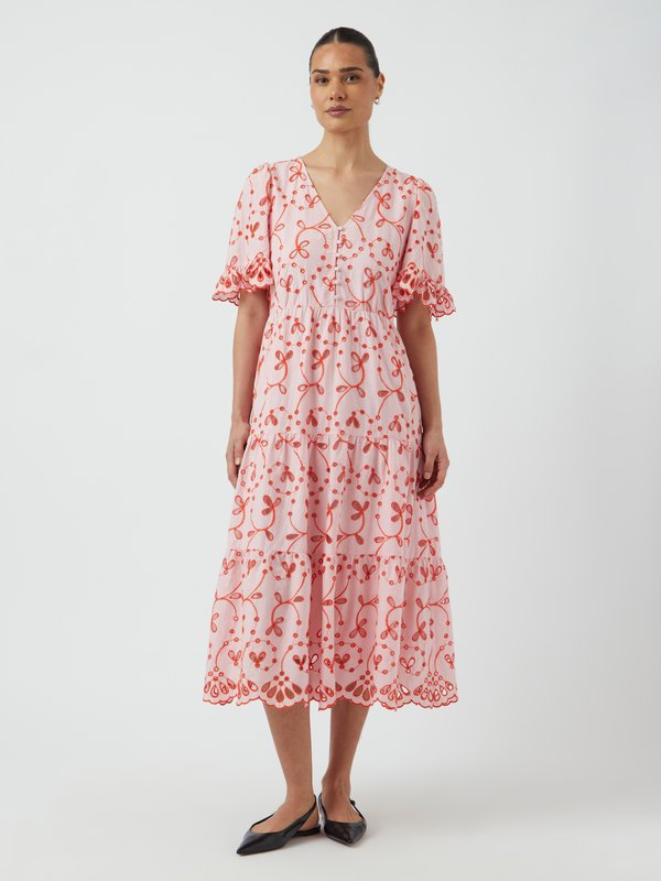 YASKANIKKA CONTRAST MIDI DRESS - Freizeitkleid - coral blush