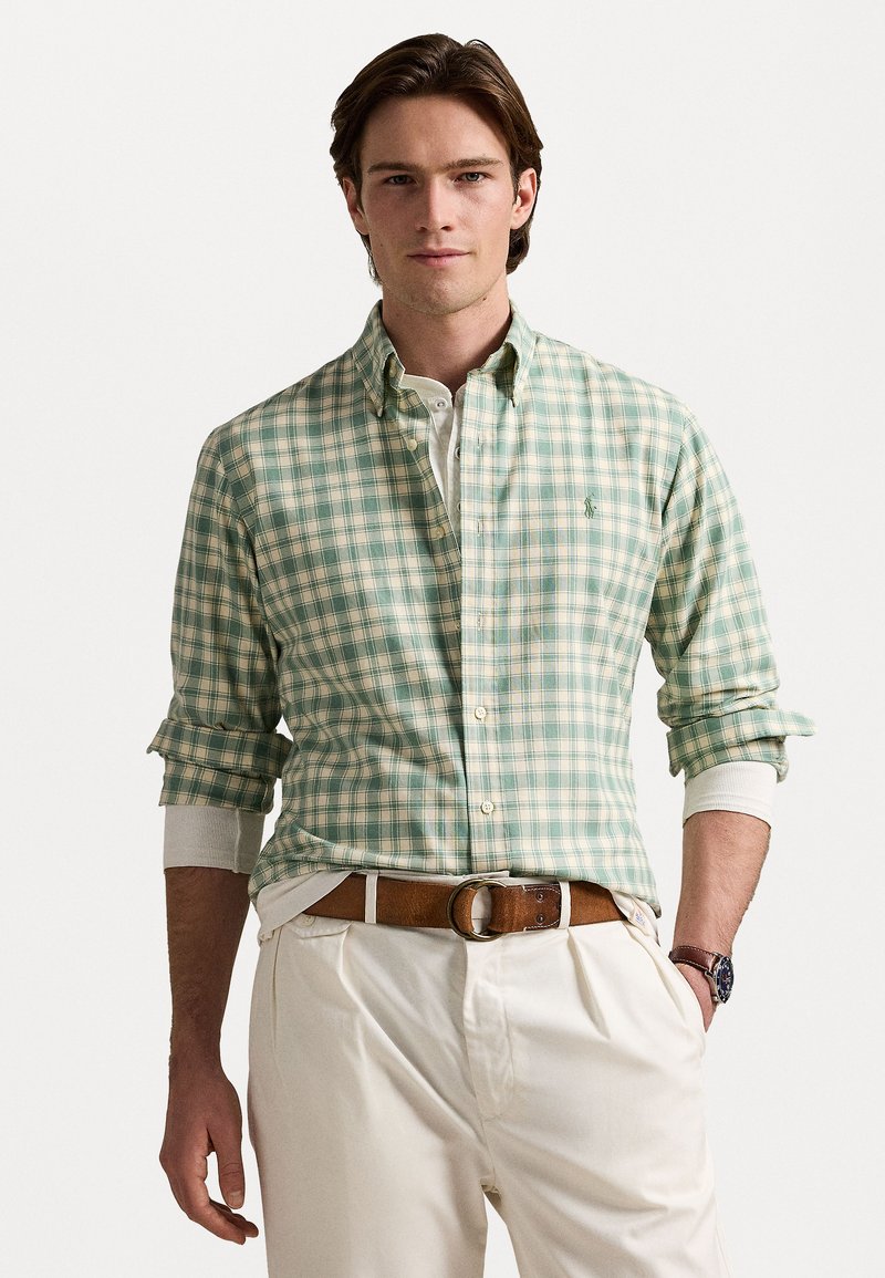 Polo Ralph Lauren - CUSTOM FIT PLAID OXFORD SHIRT - Shirt - seafoam cream, Enlarge