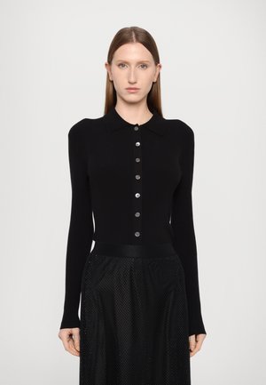FITTED BUTTON UP - Cardigan - black