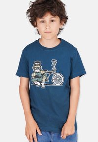 Band of Rascals - LOW RIDER - Printtipaita - dark petrol Pienoiskuva 1