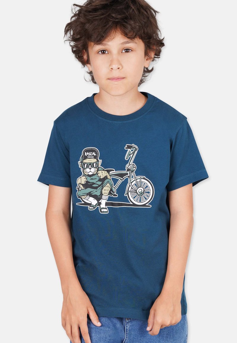 Band of Rascals - LOW RIDER - Printtipaita - dark petrol, Suurenna