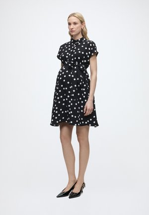 Vero Moda Maternity VMMNEWHALLIE  - Φόρεμα πουκάμισο - black aop:white dots