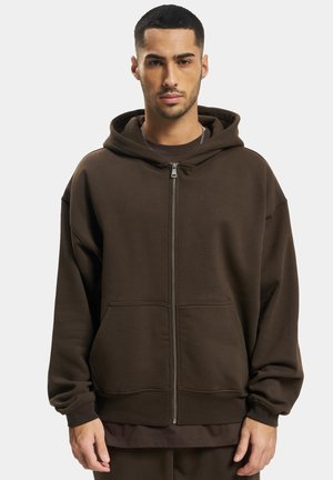 ZIP HOODY - Bluză de molton cu fermoar - brown