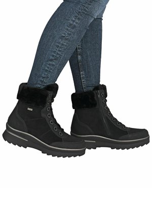 Remonte, STIEFELETTE - Snowboot/Winterstiefel - schwarz schwarz nero schwarz