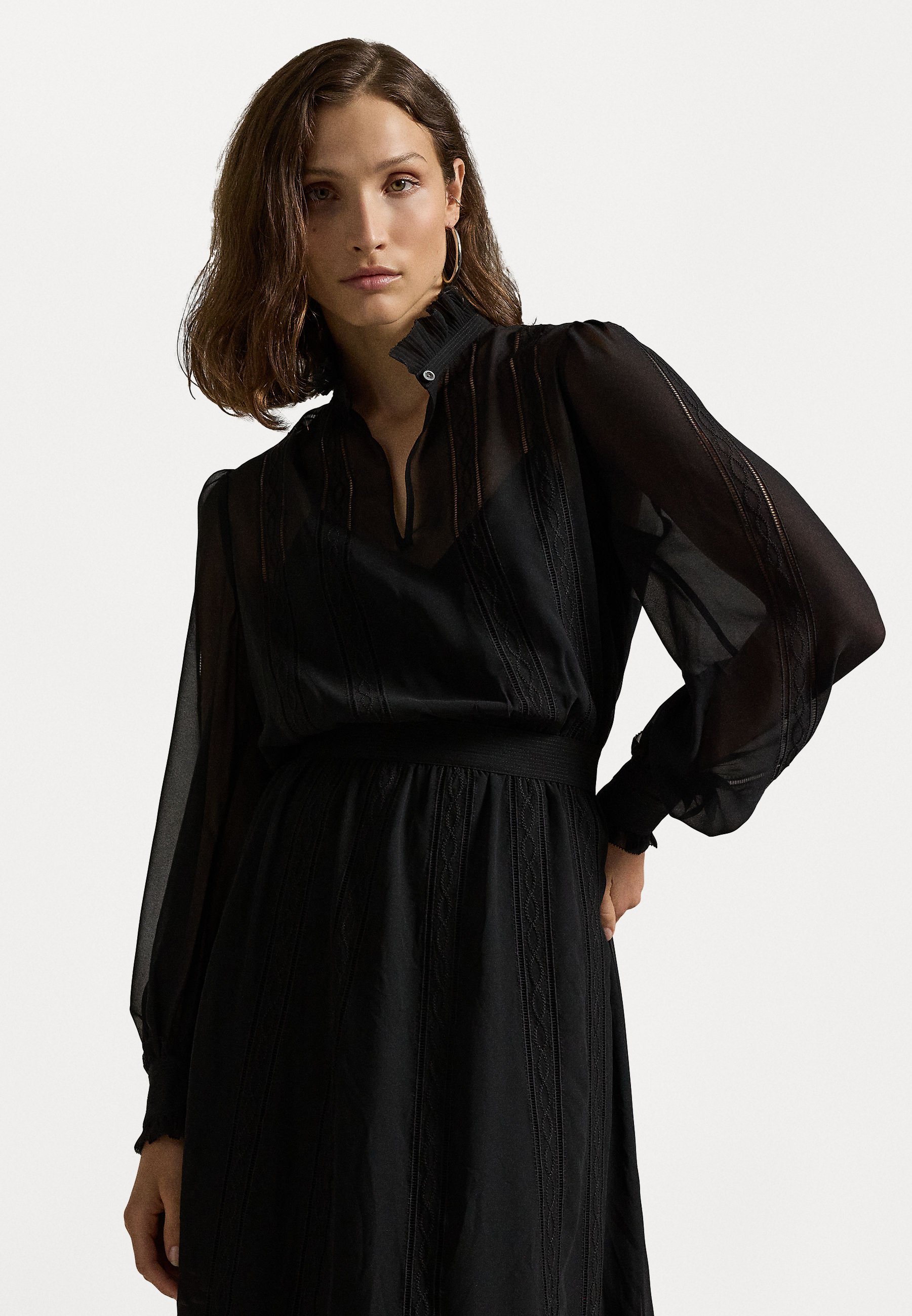 Polo Ralph Lauren LONG SLEEVE - Day dress - polo black/black - Zalando