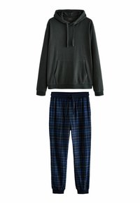 Next REGULAR FIT - THERMAL LONG SLEEVE SET - Pyjama - grey navy blue check