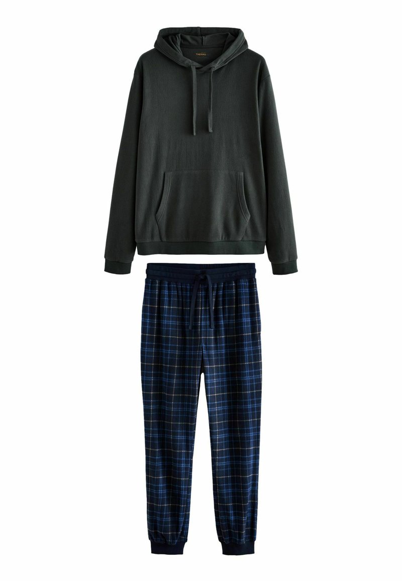 Next REGULAR FIT - THERMAL LONG SLEEVE SET - Pyjama - grey navy blue check
