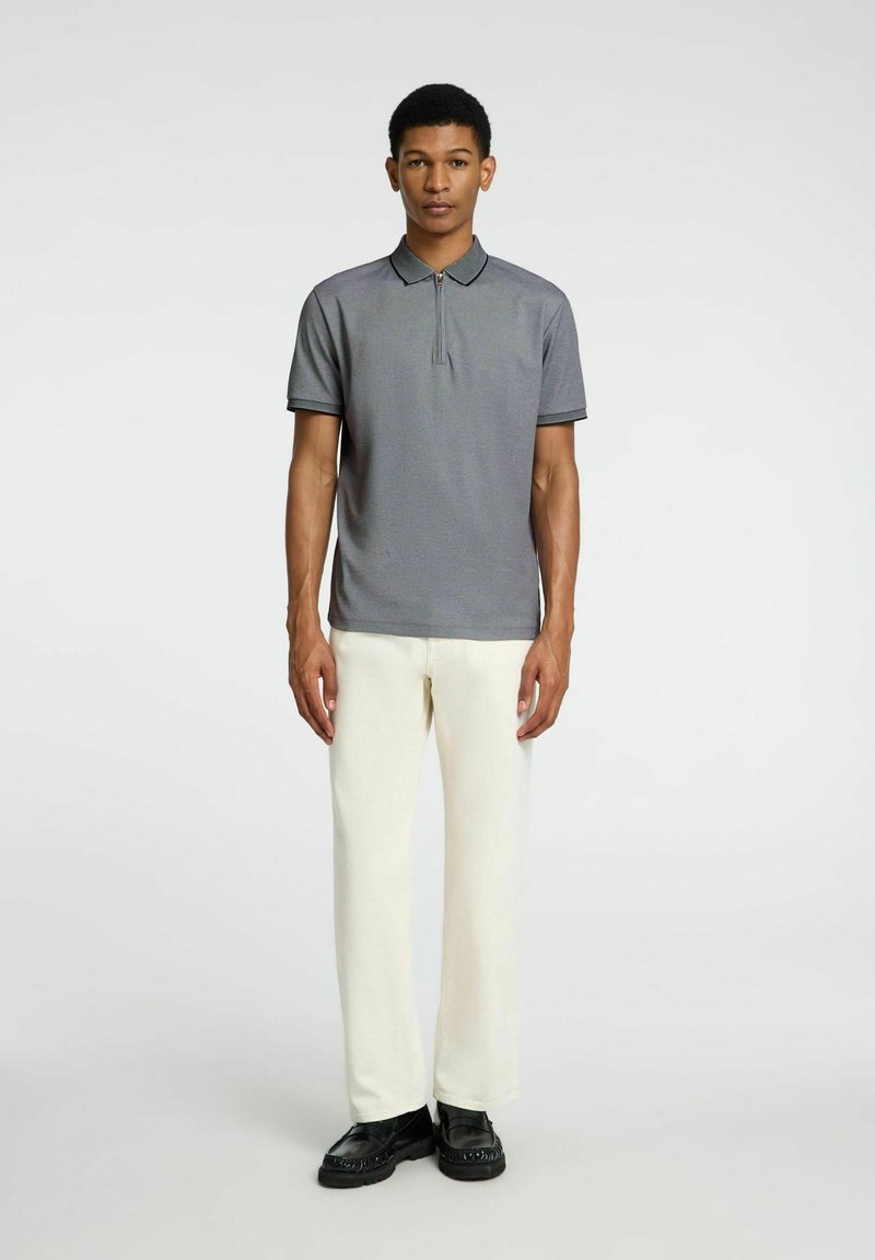 Selected Homme Poloshirt grijs gemêleerd