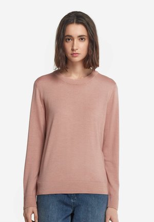 ROUND NECK - Striktrøje - pink salt garment dyed