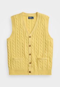 CABLE KNIT WOOL CASHMERE SWEATER VEST - Veste sans manches - fall yellow