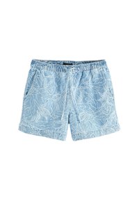 Next Džínové kraťasy - blue leaf jacquard