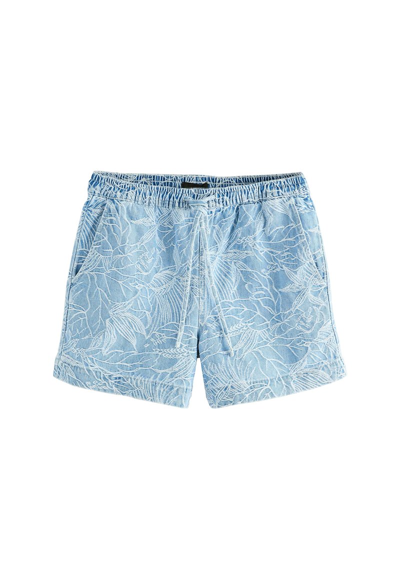 Next Džínové kraťasy - blue leaf jacquard