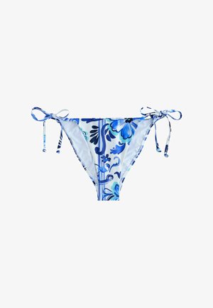 TIE SIDE FIT - Bas de bikini - white blue porcelain