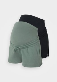 2 PACK - Tracksuit bottoms - green/black