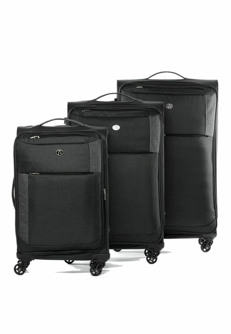 Set 3 Valises Rigides FERGÉ Milano - 4 Roues 360° - Noir - Cabine, Moyenne Et Grande