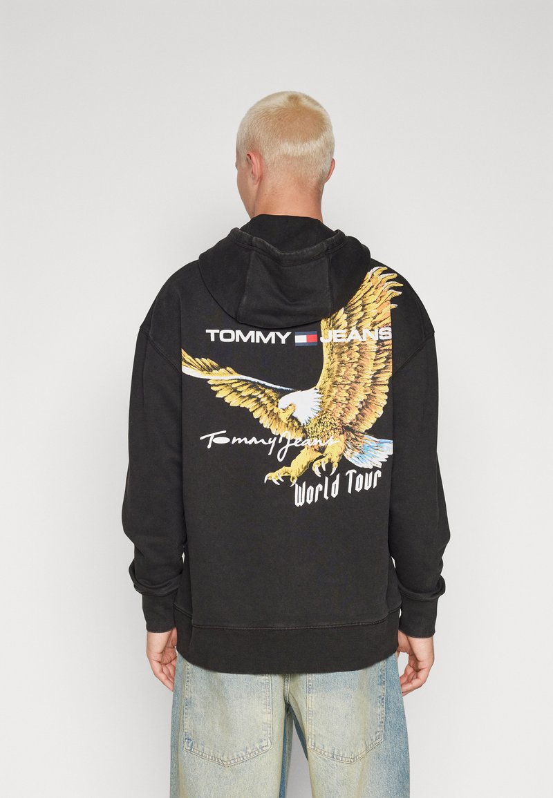 Tommy Jeans - VINTAGE EAGLE HOODIE - Sweater - black, Vergroten