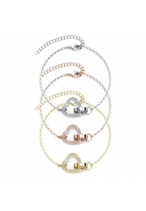LOT DE 3  - Bracelet - couleur or rose / cristal
